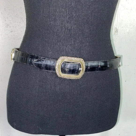 Brighton M‎ (30) two tone black brown leather reversible belt - Picture 2 of 10